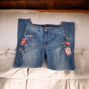 Embroidered Blue Jeans